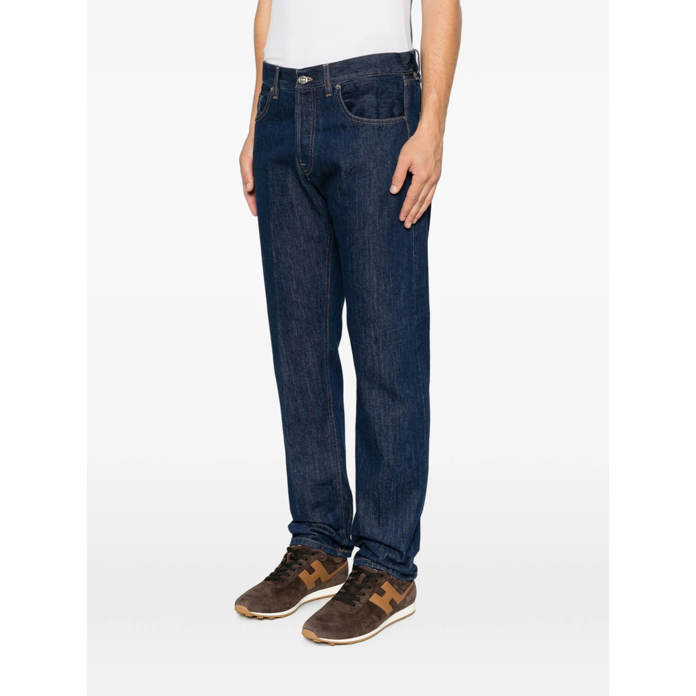 Logo-Plaque Straight-Leg Jeans