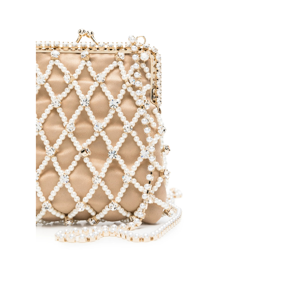 Crystal-Embellished Shoulder Bag