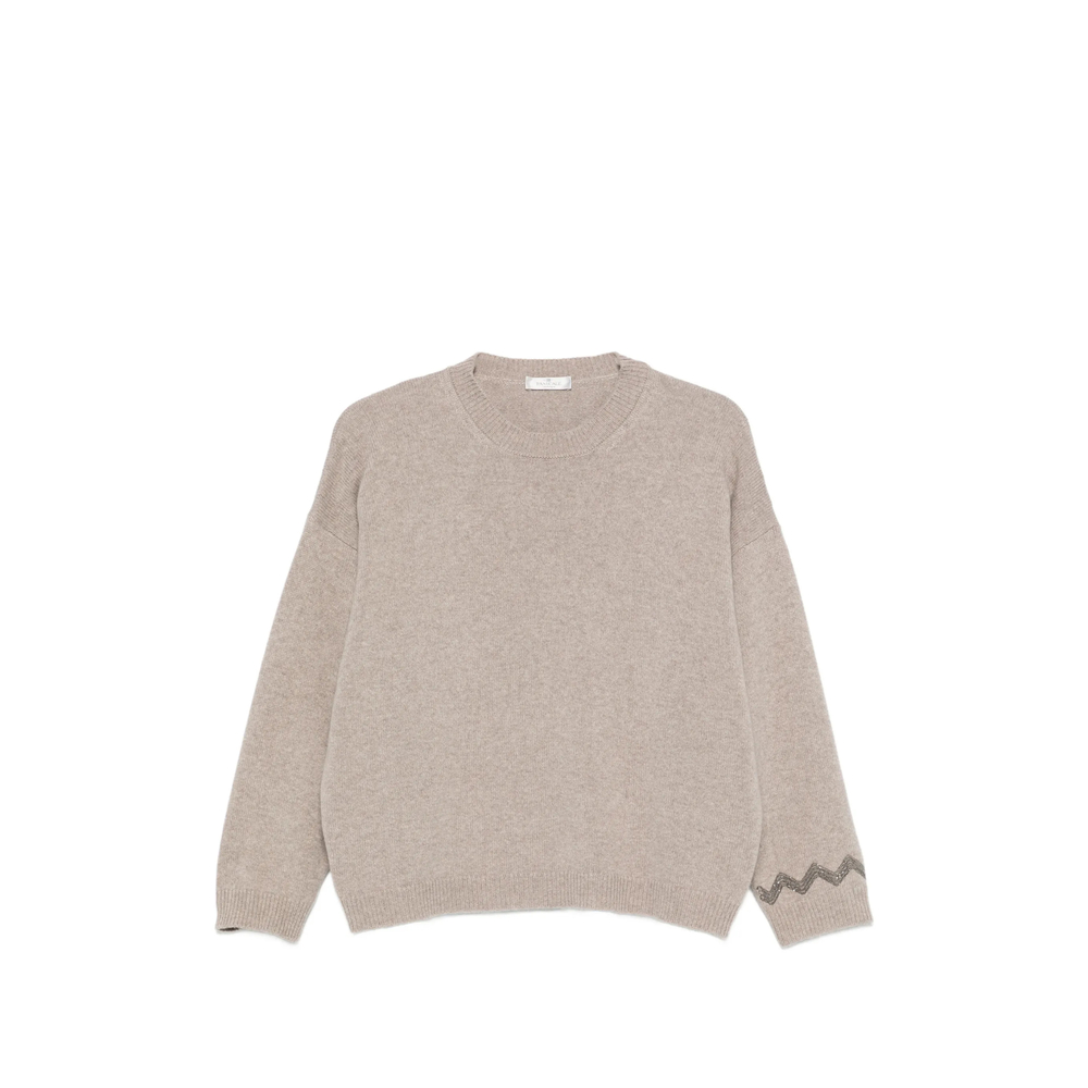 Panicale Cashmere Bead-embellished Drop-shoulder Sweater