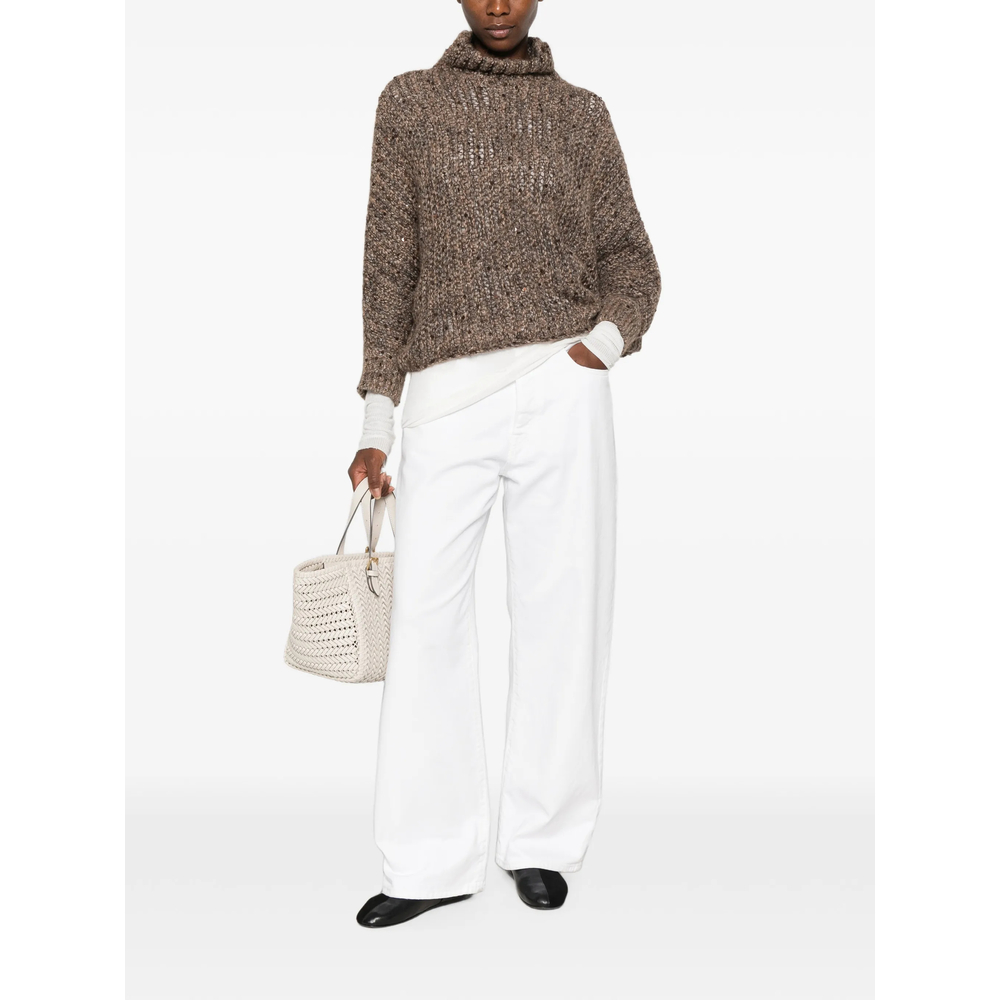 Sequin-Embellished Roll-Neck Sweater