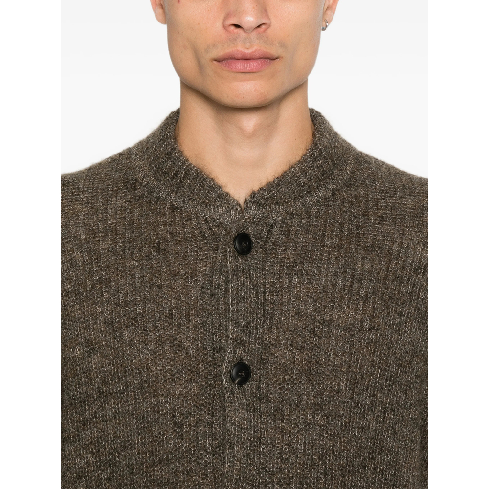 Regular-Fit Mohair Wool Cardigan