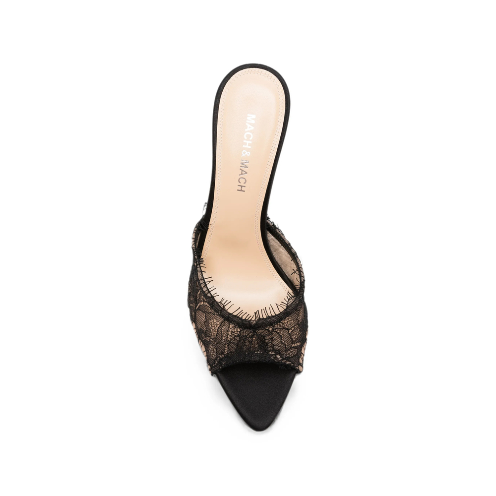 Devon Chantilly Lace Mules