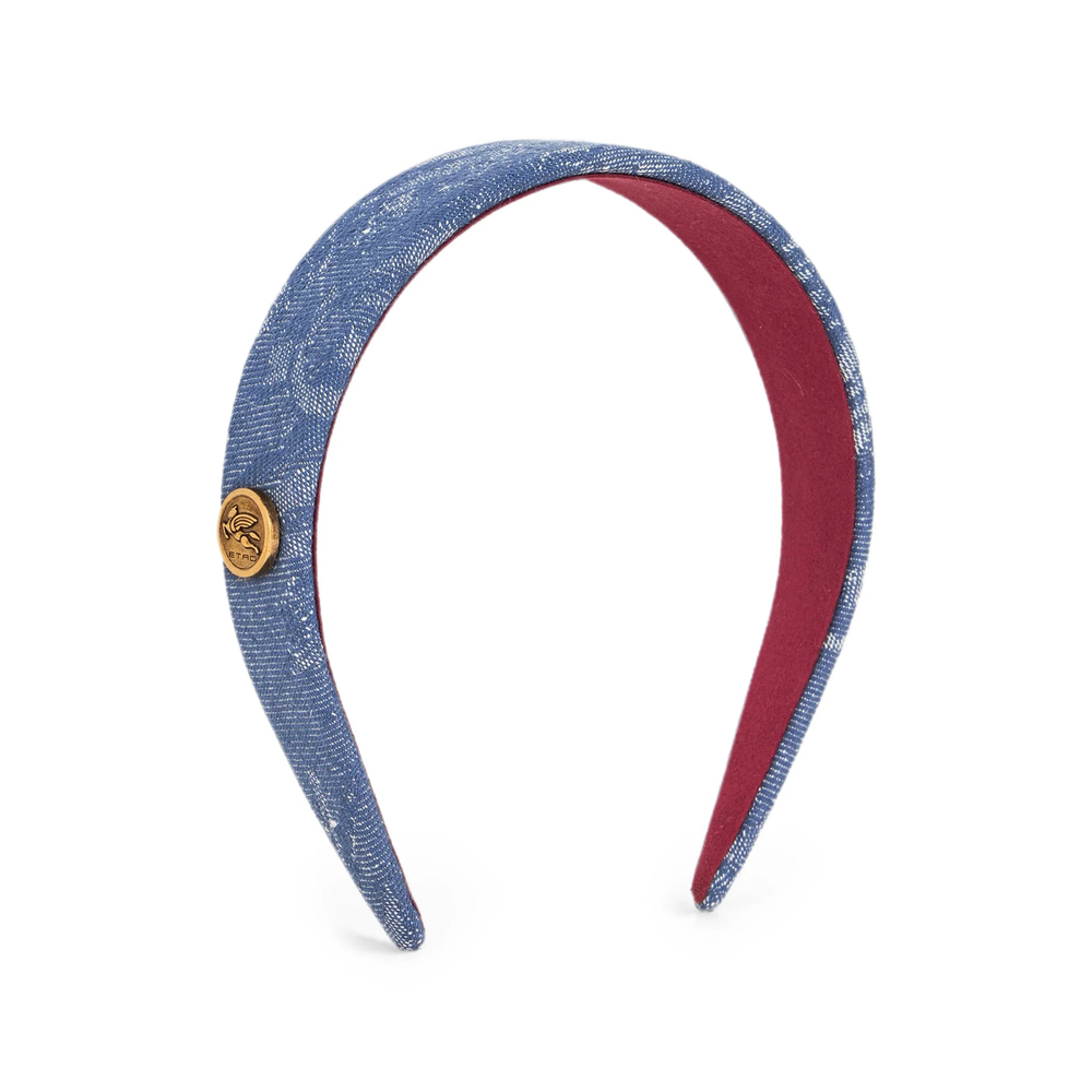 Etro Logo-plaque Floral-jacquard Headband