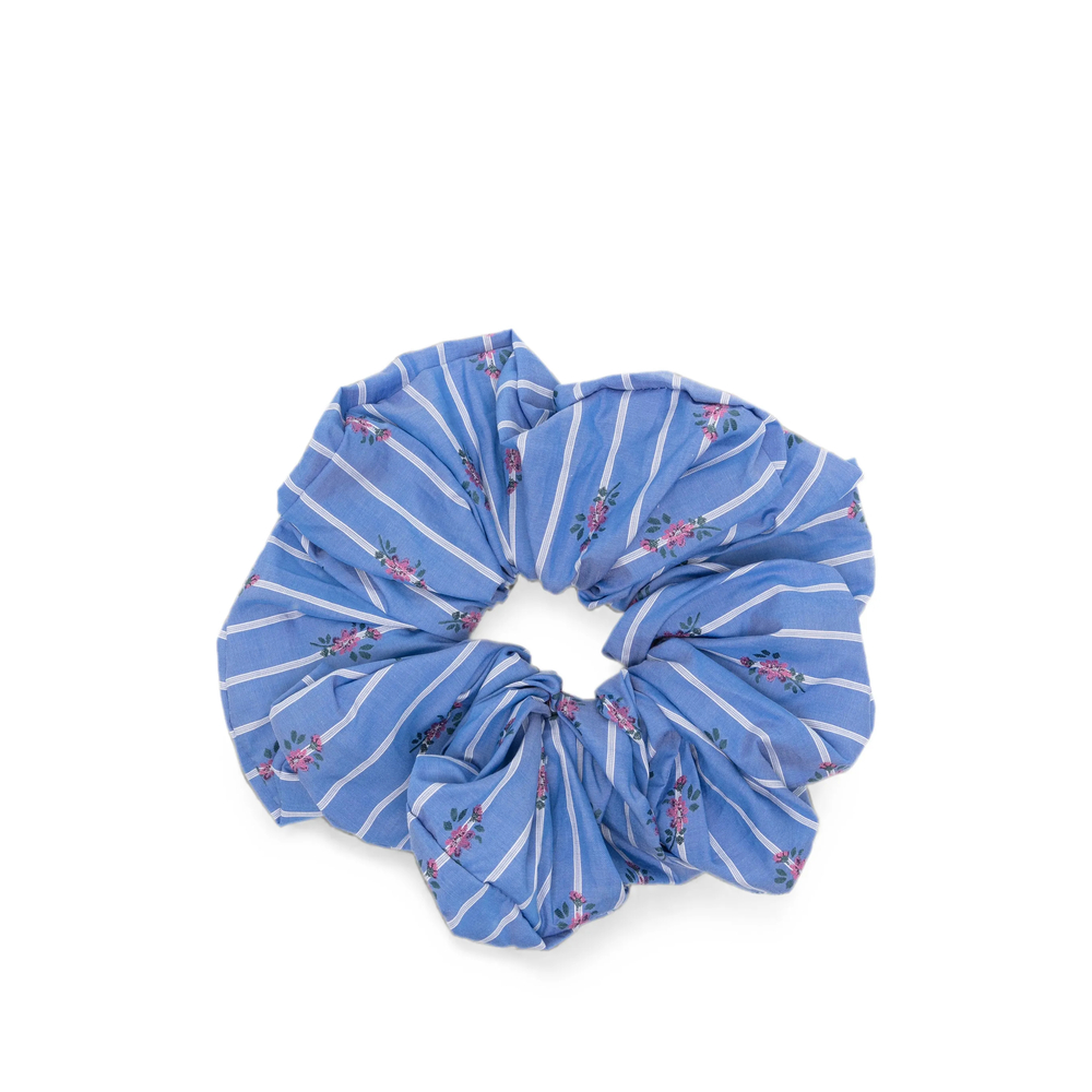 Etro Floral-print Striped Scrunchie