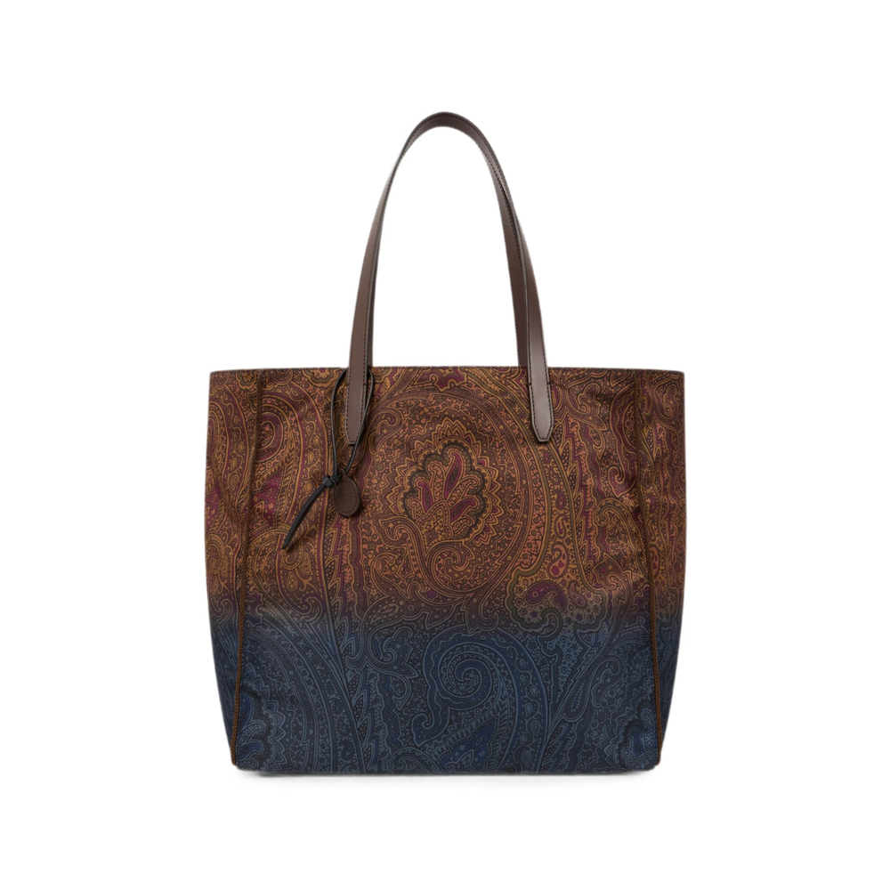Etro Unfold Me Nylon Tote Bag With Degradé Arnica Motif