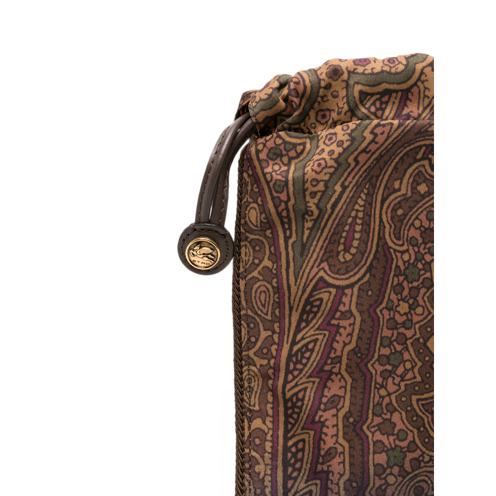 Paisley-Print Drawstring Tote Bag