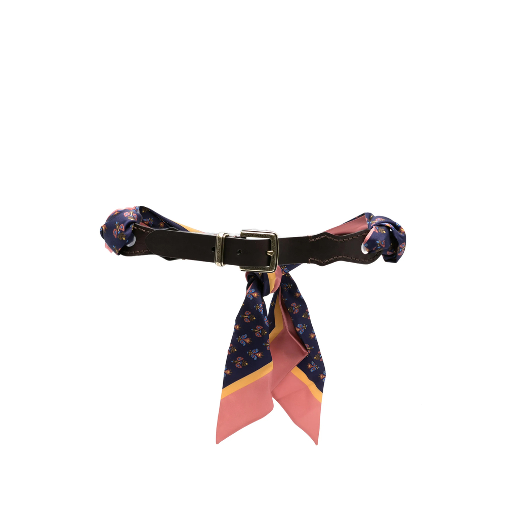 Etro Paisley-print Leather-panel Belt