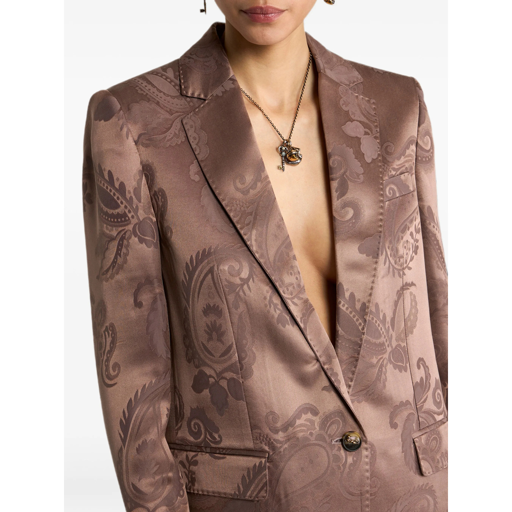 Jacquard Single-Breasted Jacket
