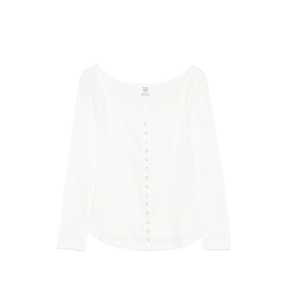 Re/Done Olivia Press-Stud Top