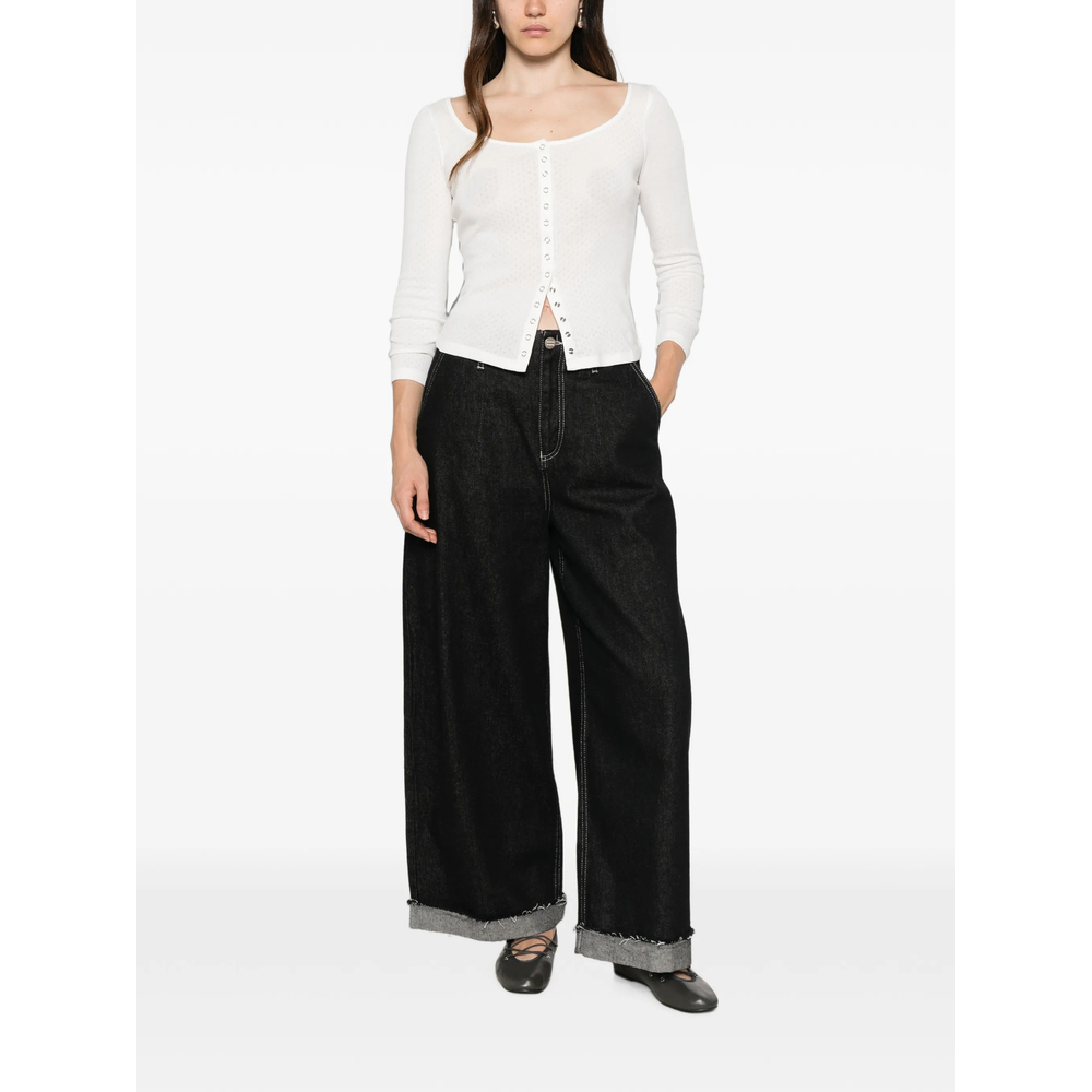Re/Done Olivia Press-Stud Top