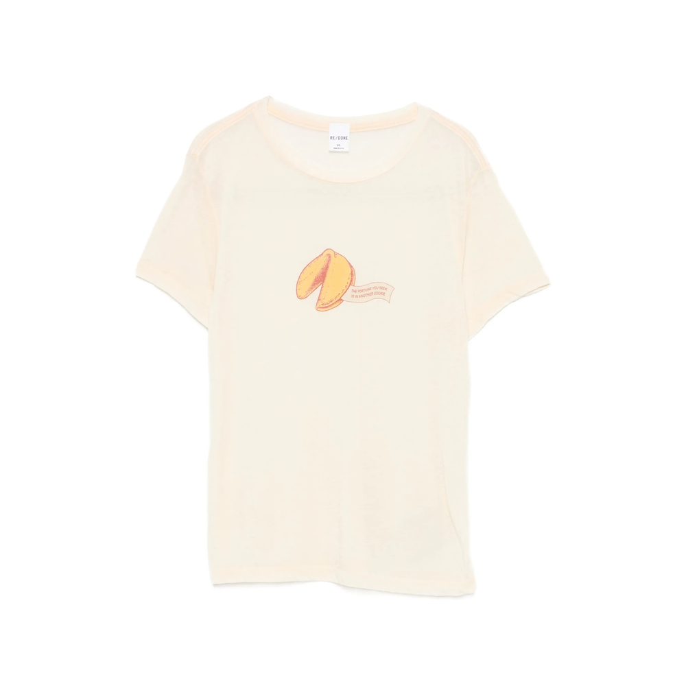 Re/done Fortune Cookie-print T-shirt