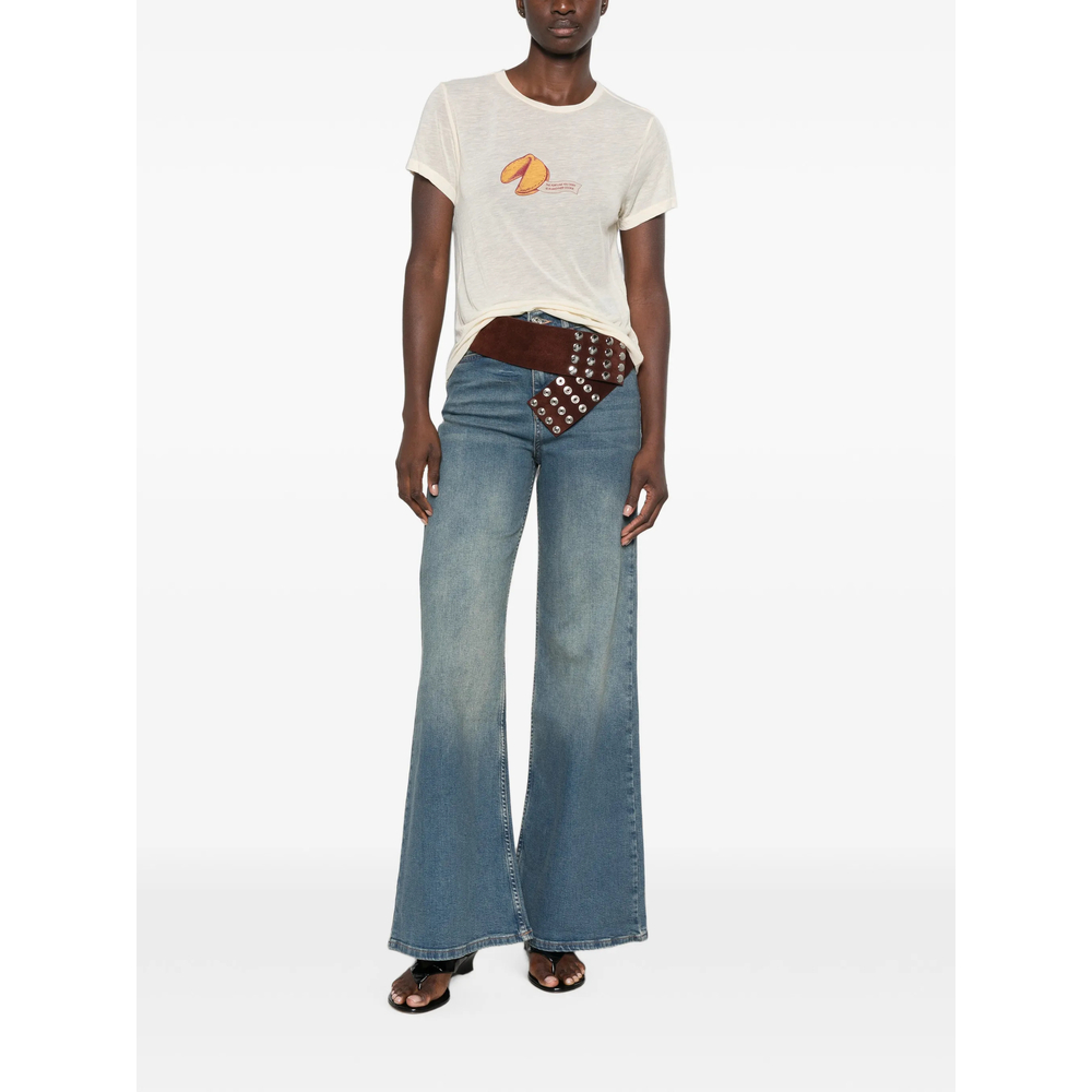 Re/Done Fortune Cookie-Print T-Shirt