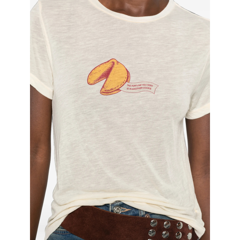 Re/Done Fortune Cookie-Print T-Shirt