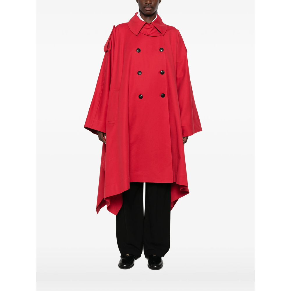 Róhe Double-Breasted Asymmetric-Hem Coat