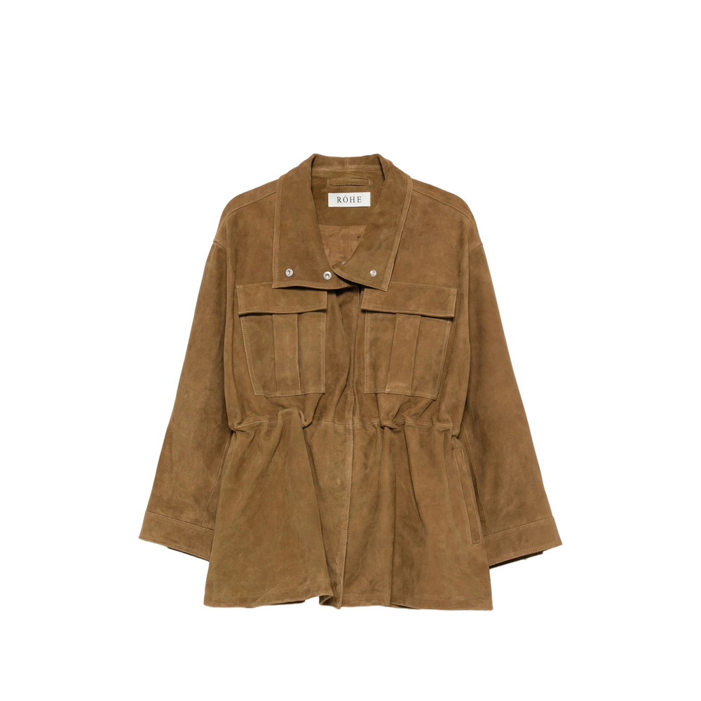 Róhe Drawstring-waist Suede Jacket