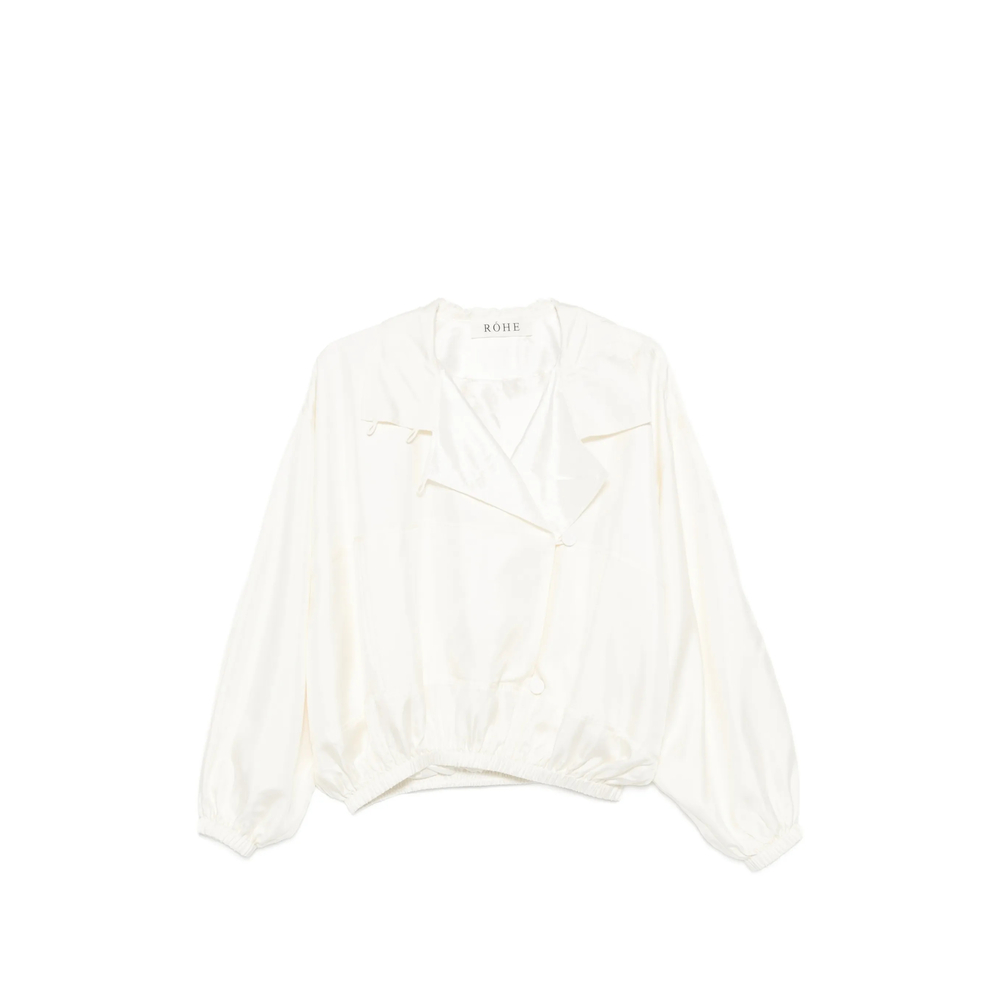 Rohe Silk Blouson Jacket In White