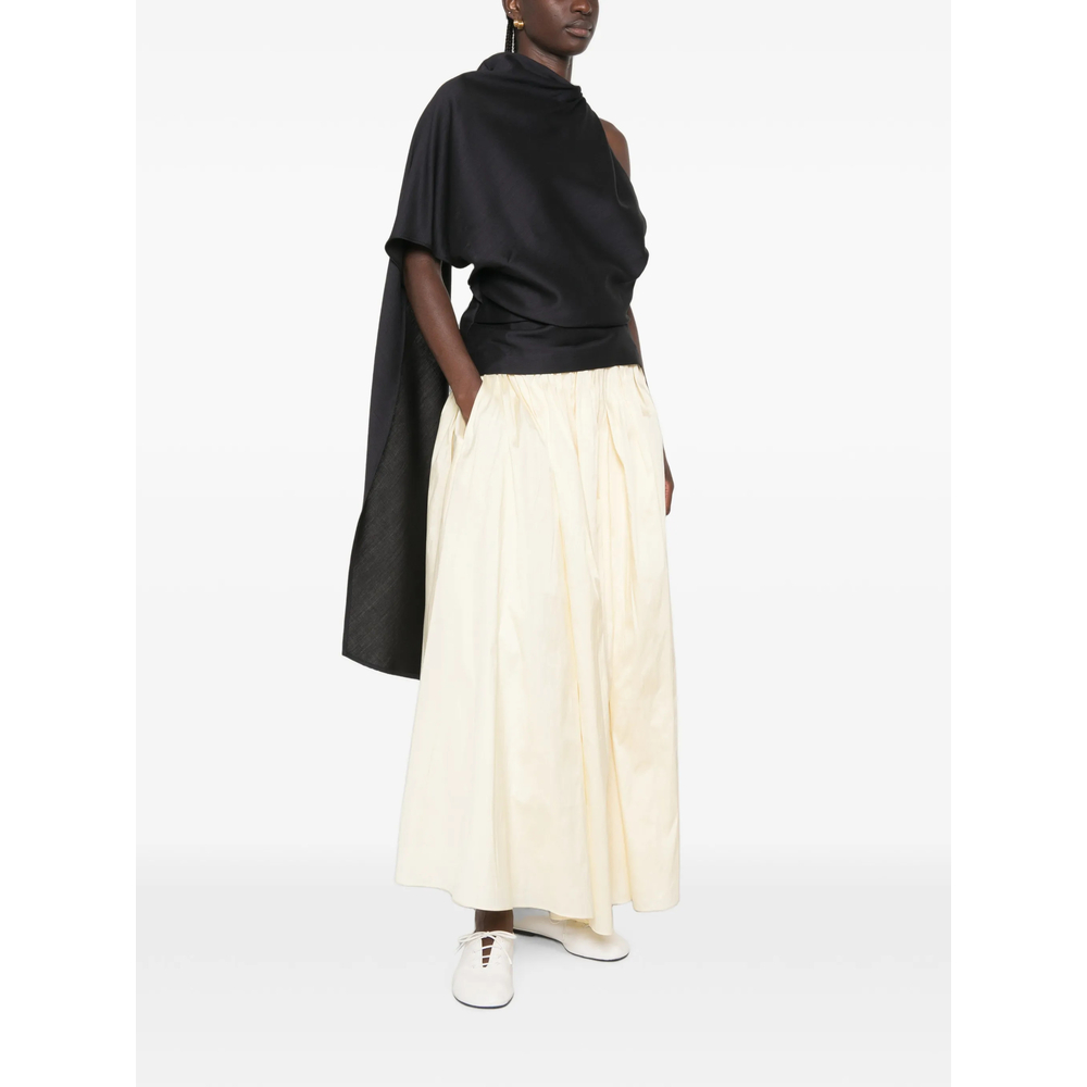 Róhe One-Shoulder Scarf-Detail Top