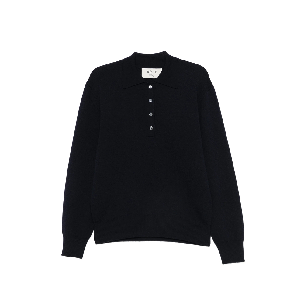 Róhe Button-placket Polo Sweater