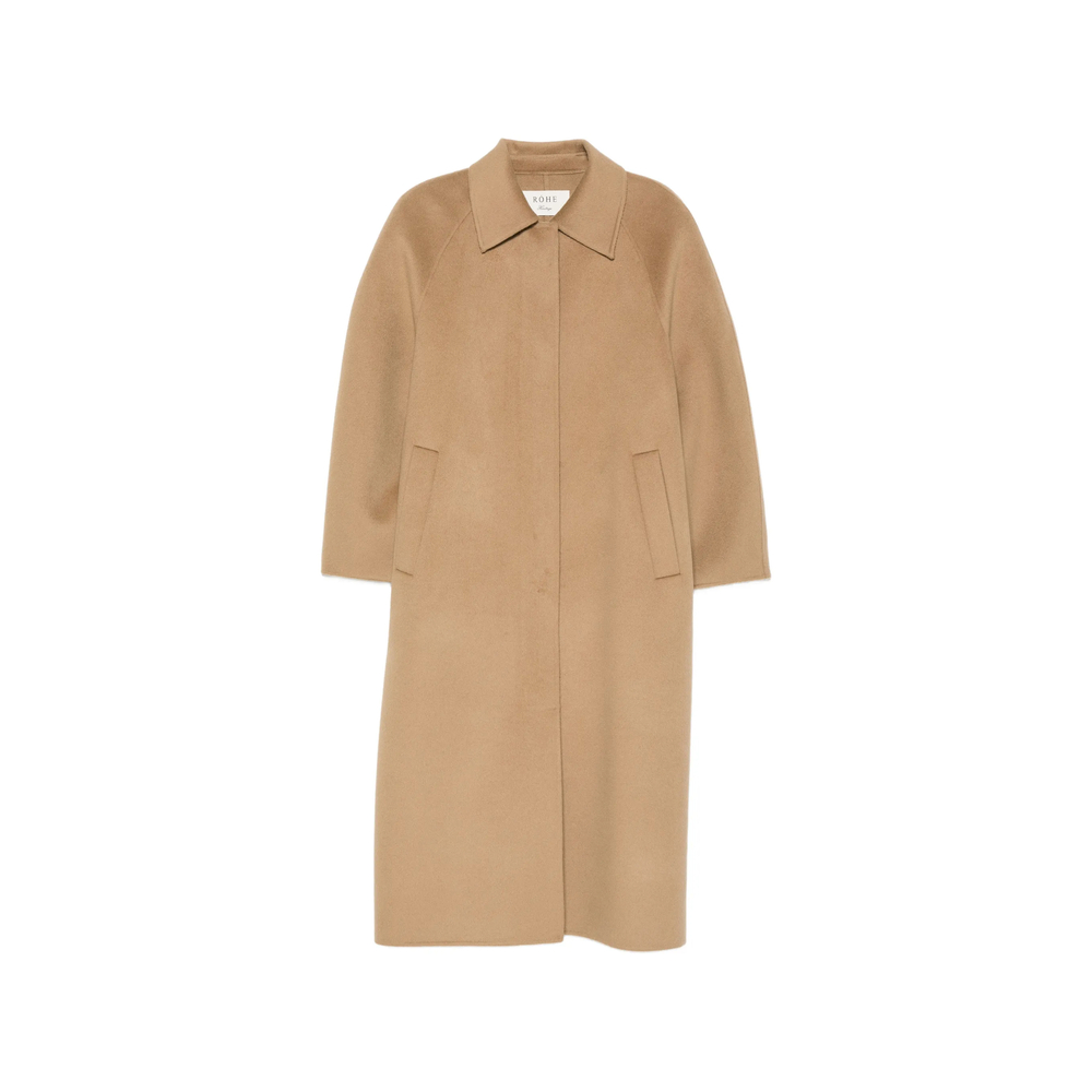 Róhe Raglan-Sleeve Concealed-Fastening Coat