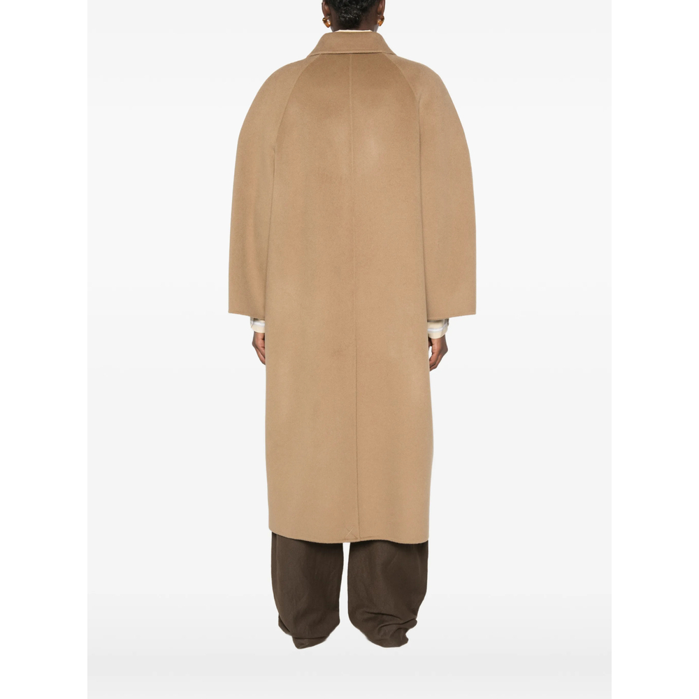 Róhe Raglan-Sleeve Concealed-Fastening Coat