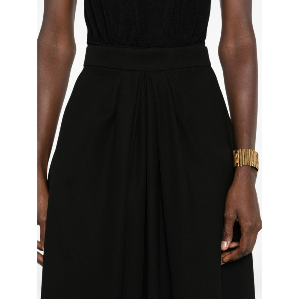 Zip-Fastening Draped-Design Midi
