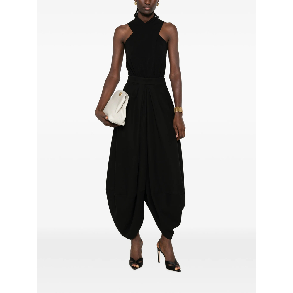 Zip-Fastening Draped-Design Midi