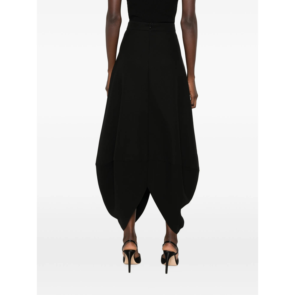 Zip-Fastening Draped-Design Midi