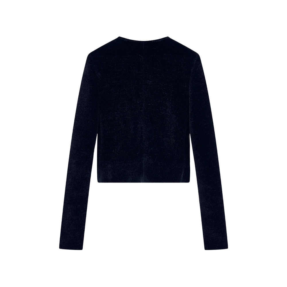 Chenille-Effect Zip-Up Jacket