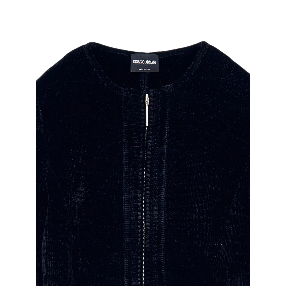 Chenille-Effect Zip-Up Jacket
