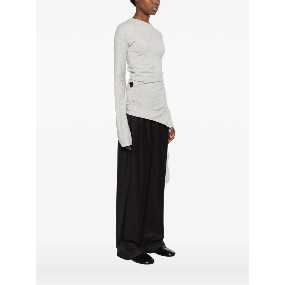Draped Long-Sleeve T-Shirt