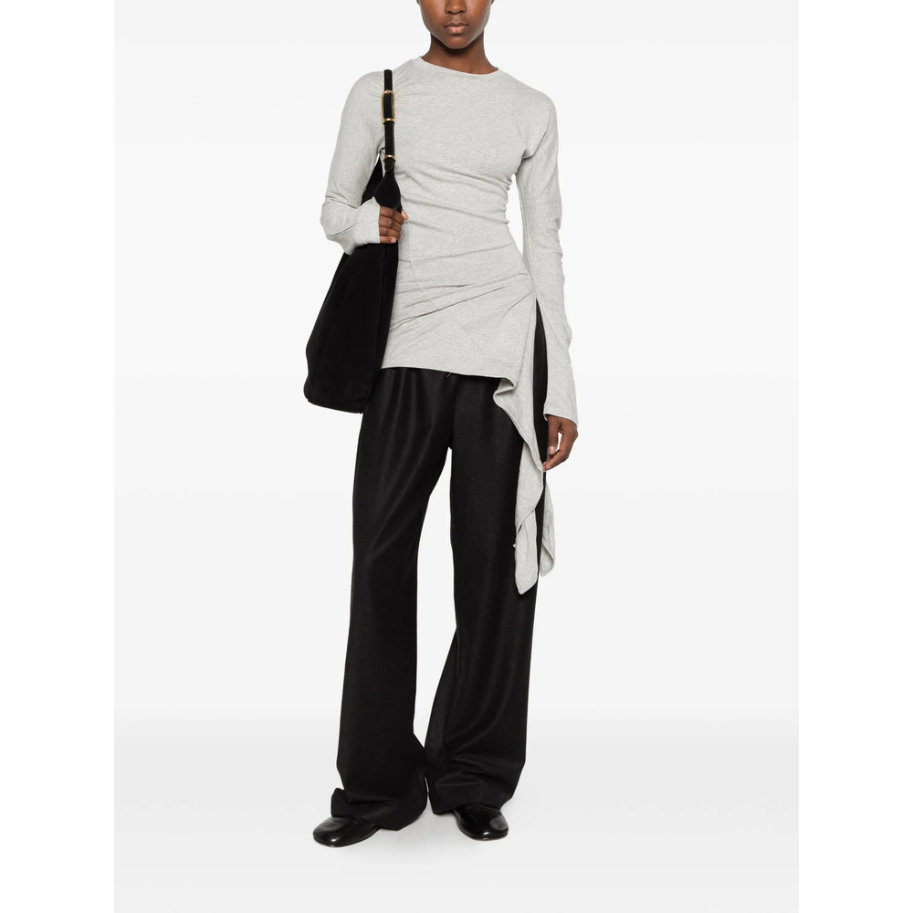 Draped Long-Sleeve T-Shirt