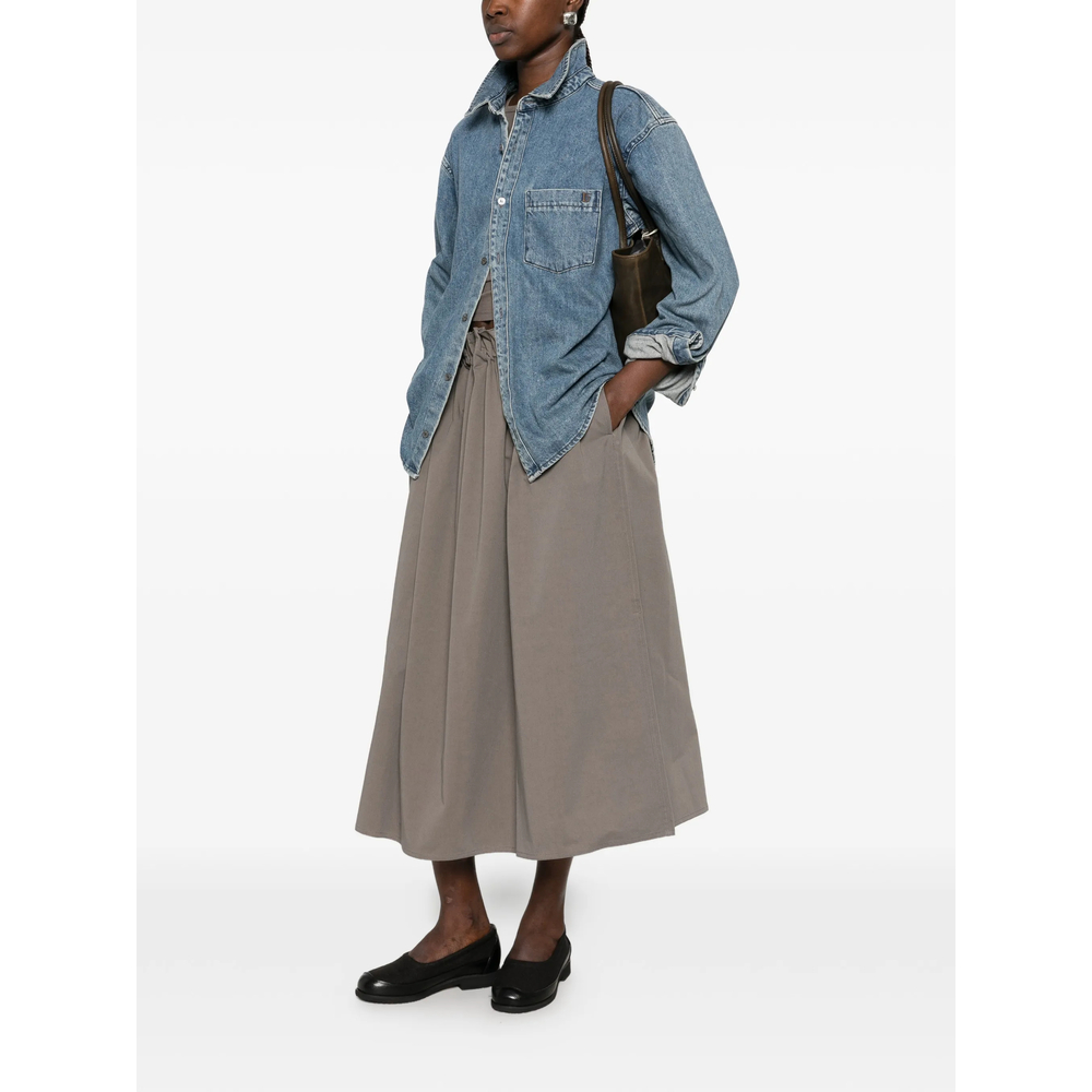 Faded-Effect Denim Shirt