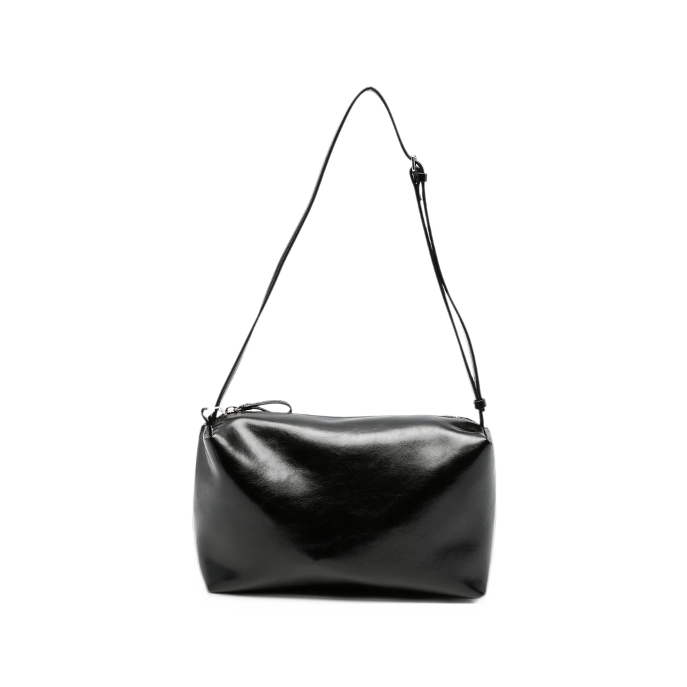 Glossy-Finish Shoulder Bag