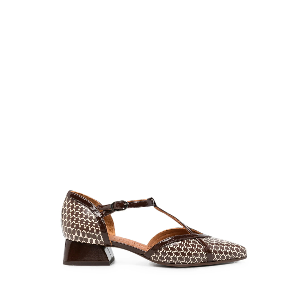Chie Mihara Hidrow Geometric-print T-bar Pumps