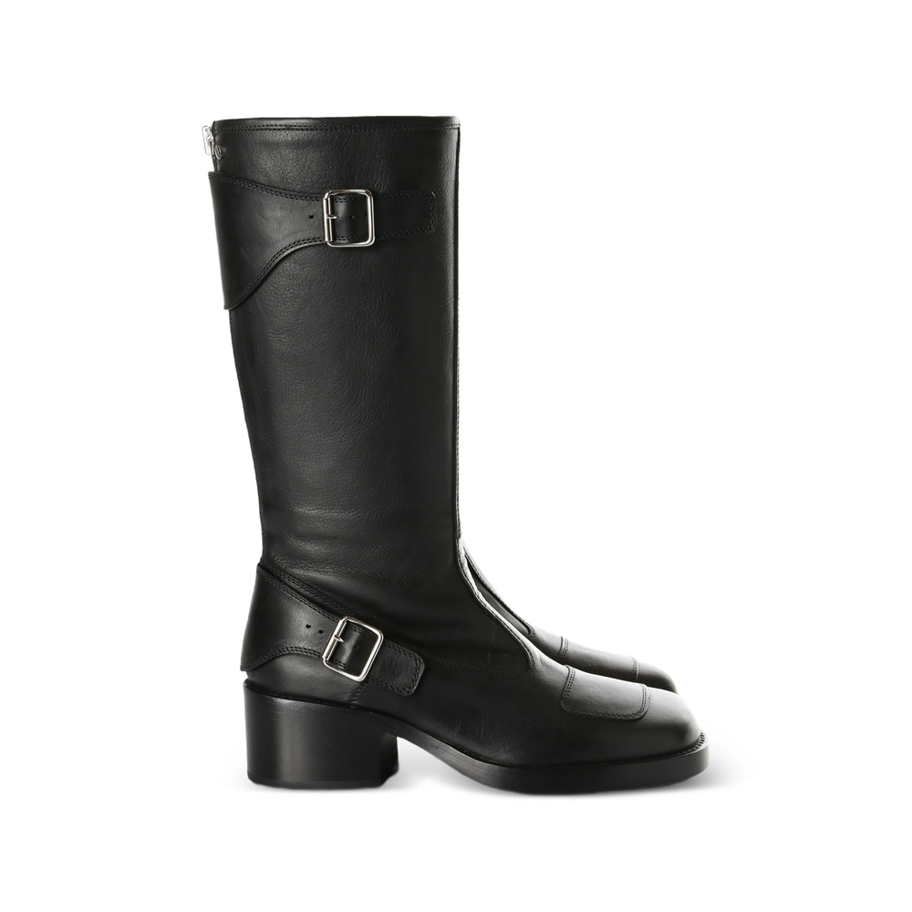 Balo Buckle-Detail Knee-High Biker Boots