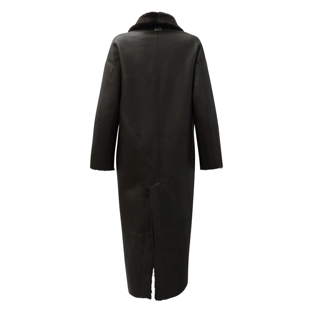 Button Lambskin Coat