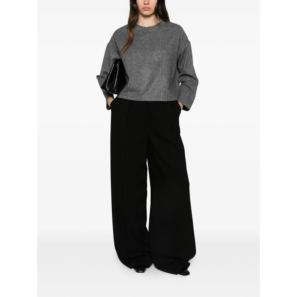 Bead-Embellished Melange-Effect Sweater