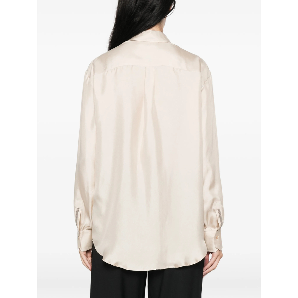 Beaded-Trim Pocket Shirt