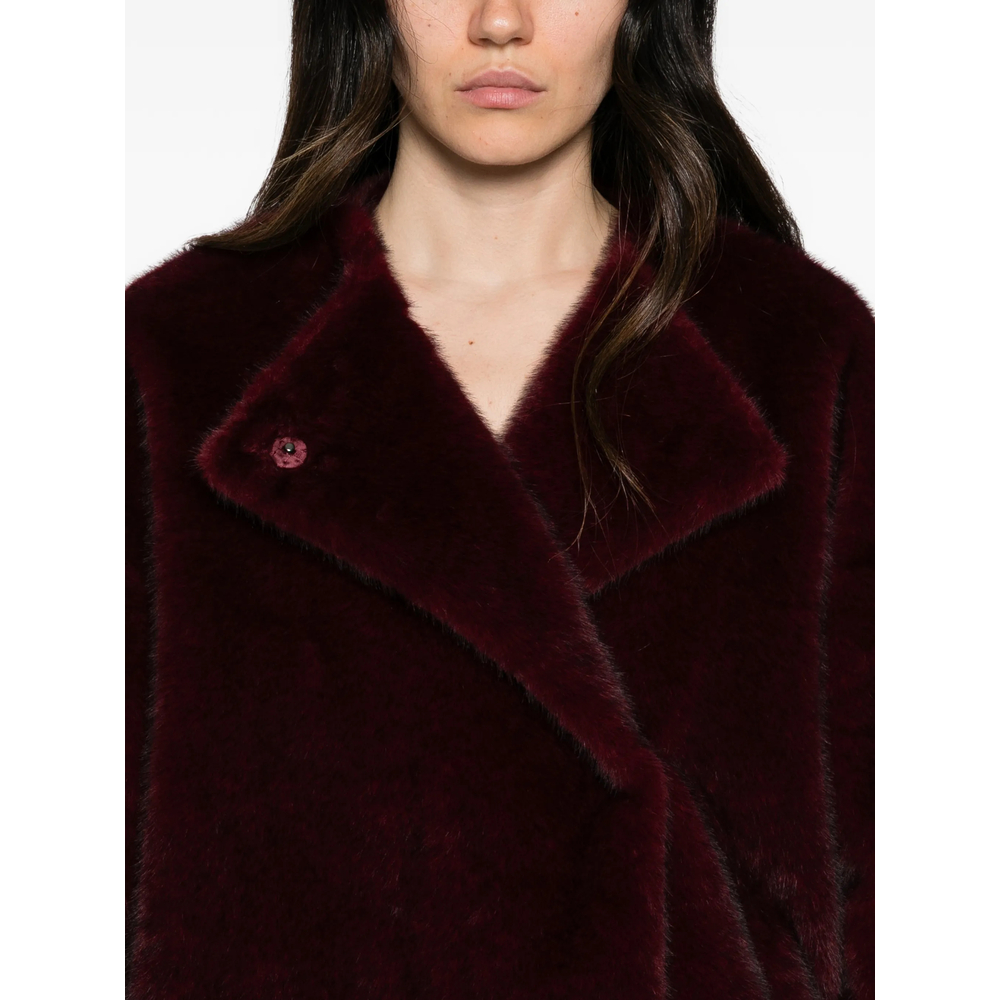Faux-Fur Wide-Collar Jacket