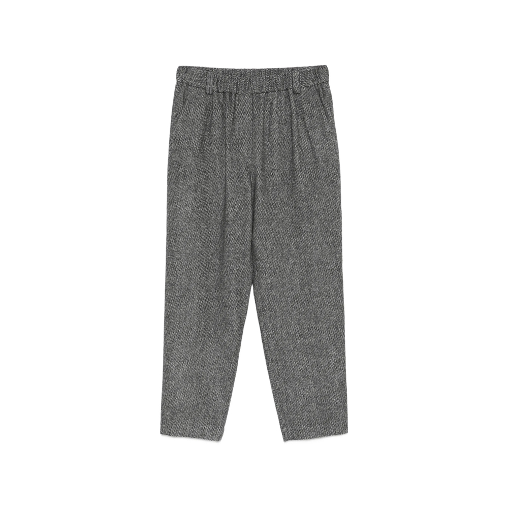 Antonelli Firenze Herringbone-pattern Elasticated-waistband Trousers
