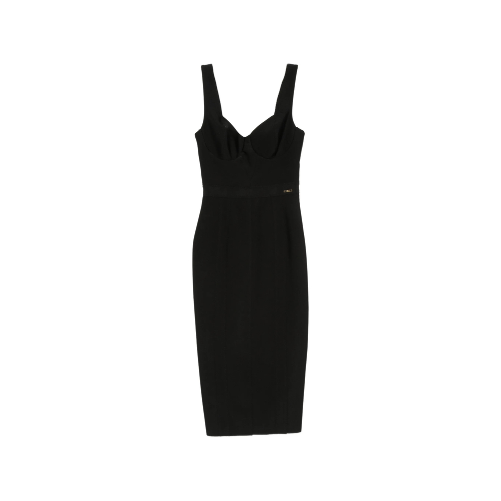 Elisabetta Franchi Sweetheart-neck Midi Dress