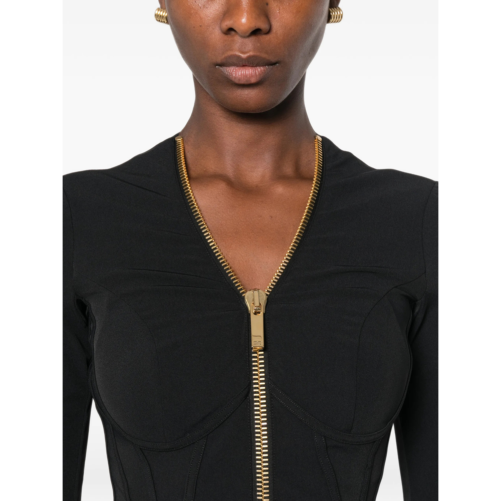 Zip-Up Corset-Style Jacket