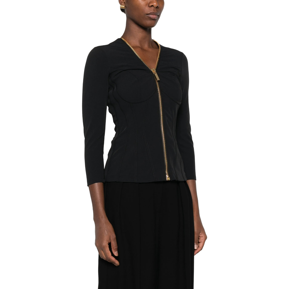 Zip-Up Corset-Style Jacket