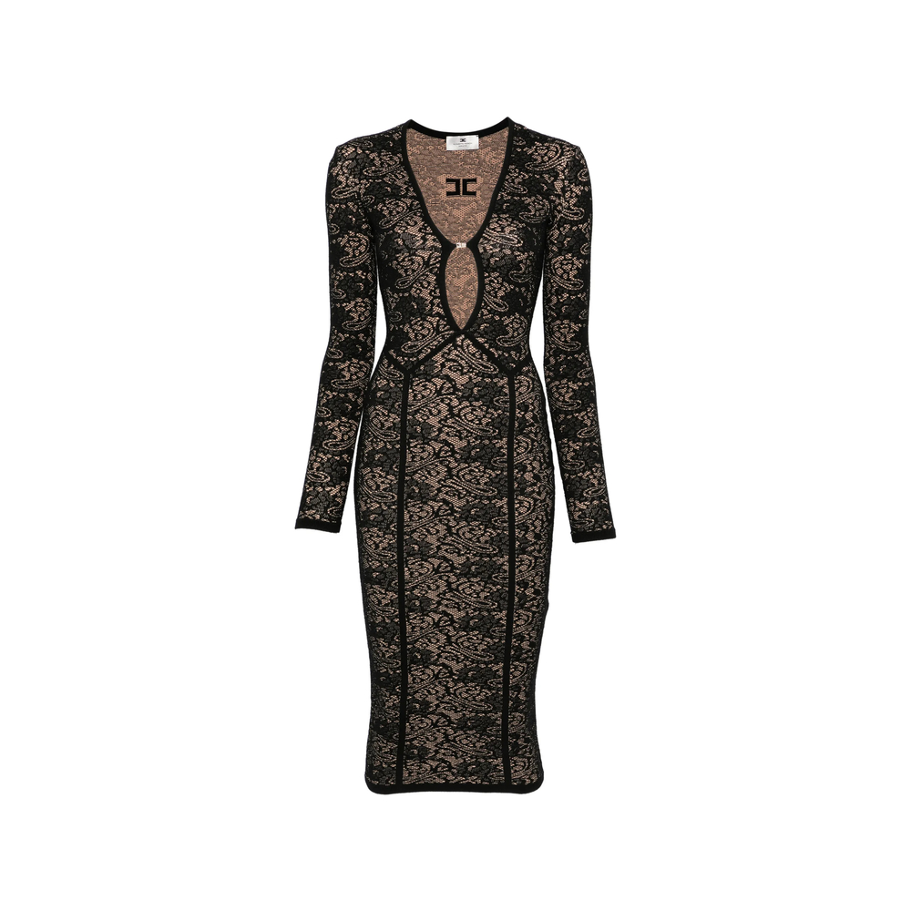 Elisabetta Franchi Long-sleeve Midi Dress