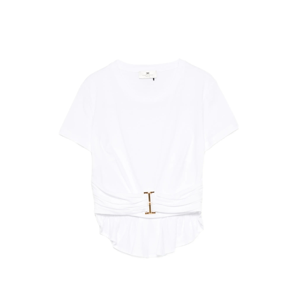 Elisabetta Franchi Jersey T-shirt With Jewel Detail