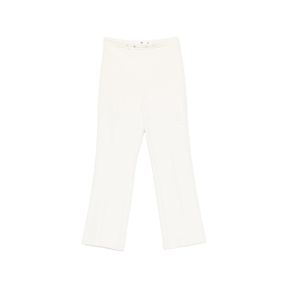 Elisabetta Franchi Cropped Logo-plaque Trousers