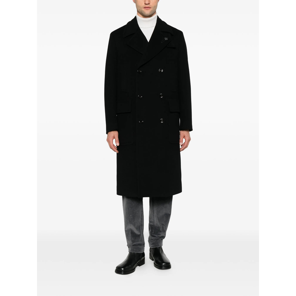 Notch-Lapel Double-Breasted Coat