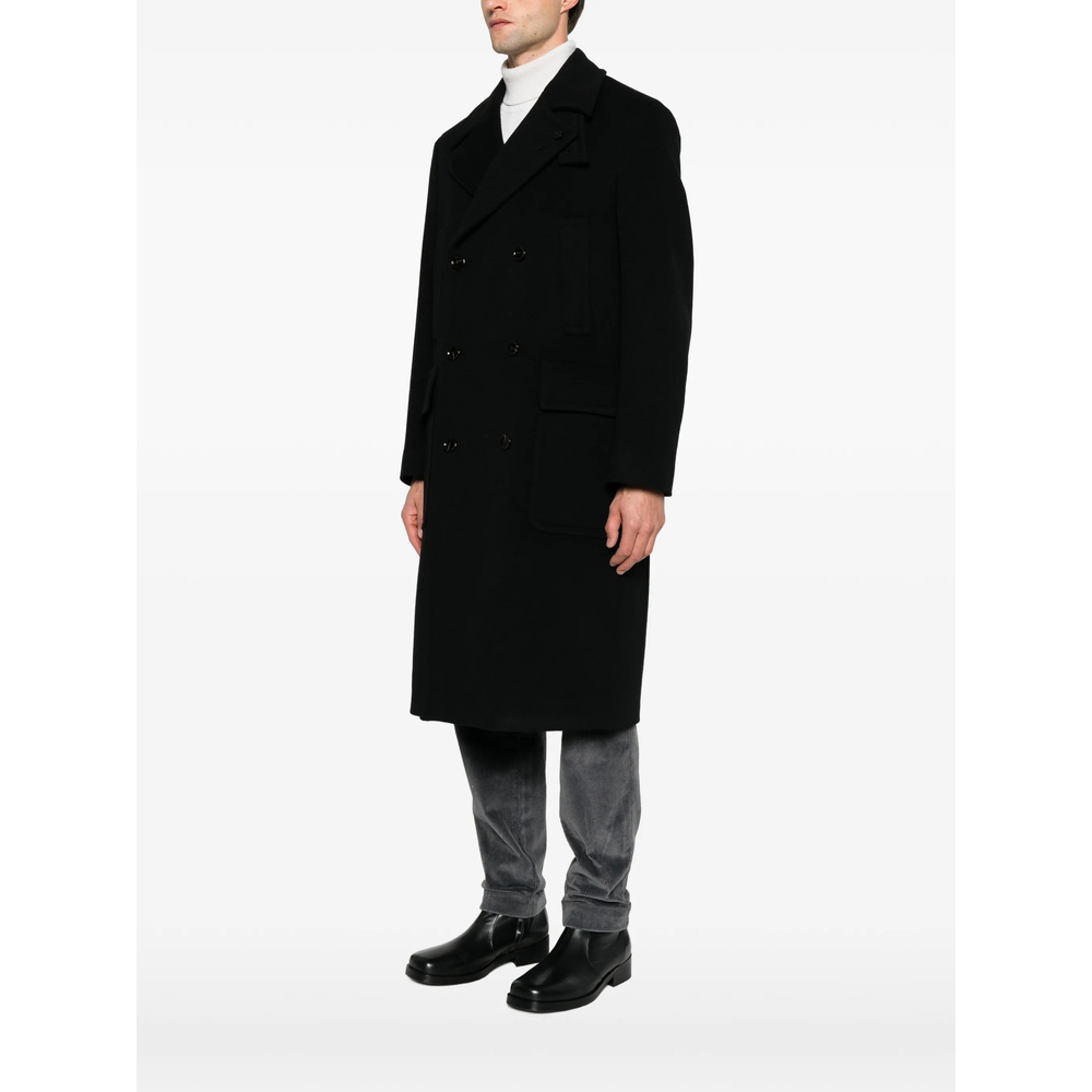 Notch-Lapel Double-Breasted Coat