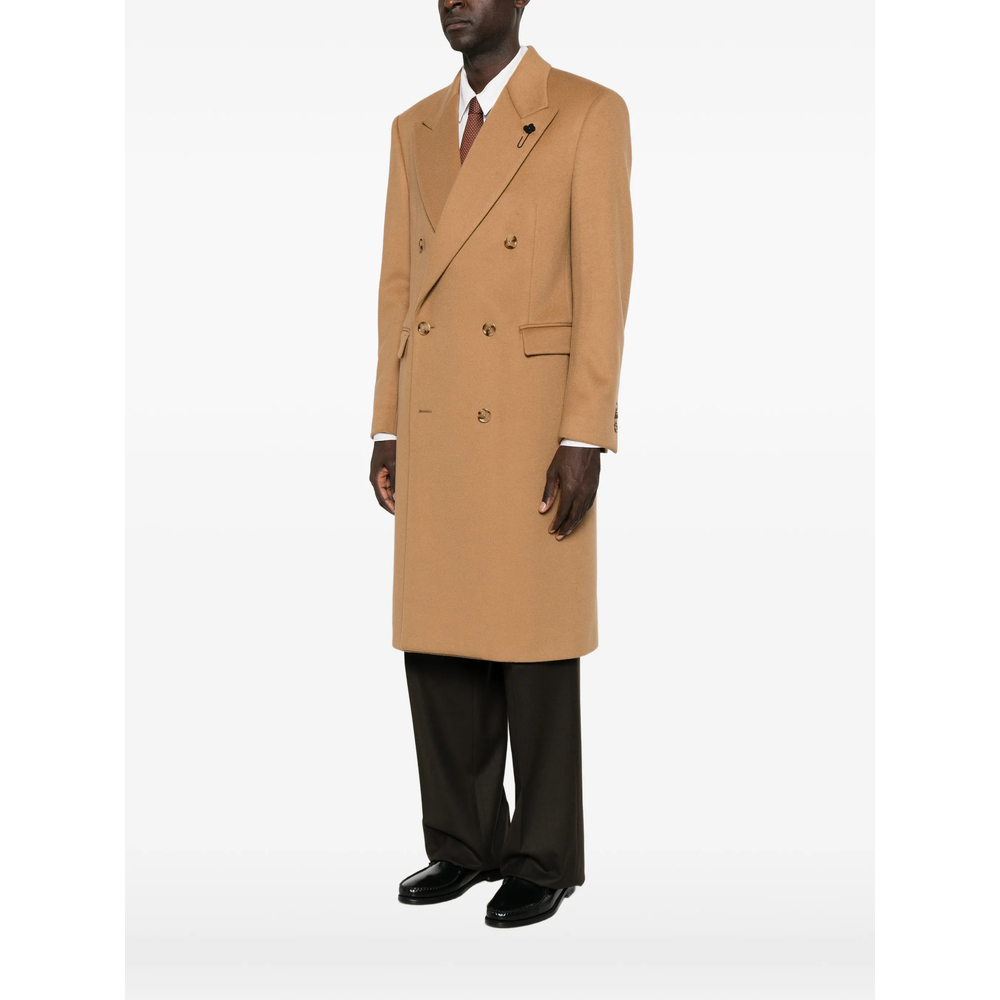 Double-Breasted Peak-Lapels Coat