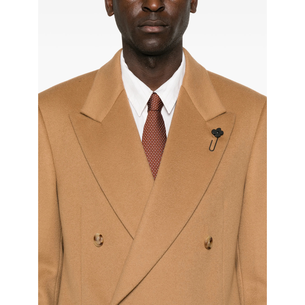 Double-Breasted Peak-Lapels Coat